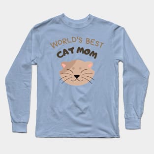 World's Best Cat Mom, Vintage Inspired Long Sleeve T-Shirt